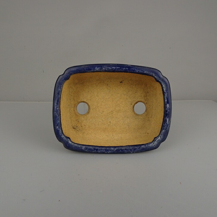 Tokoname Hattori Small Rectangular Bonsai Pot Glazed Used