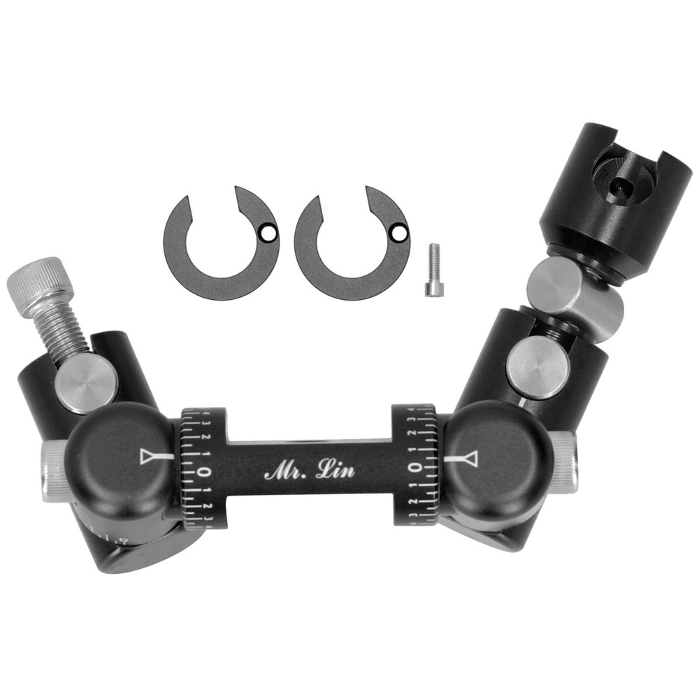 (Black)Double Side V Bar Archery Rod Stabilizer Adjustable Quick Disconnect