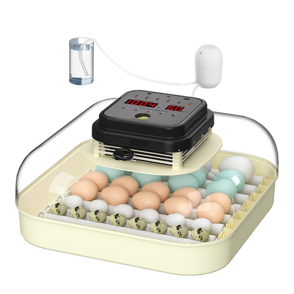 Automatic 35 Egg Incubator with Humidity Control & Egg Candler for All Eggs