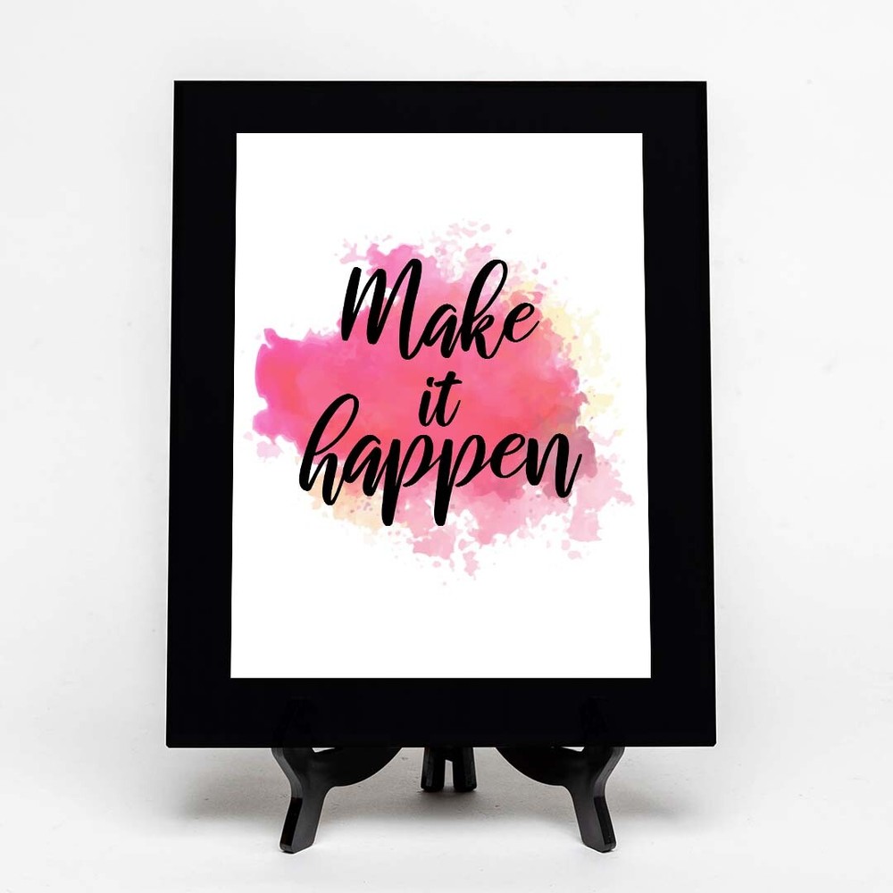 Make It Happen Decorative Wall Plaque (Full Color) | Positive Affirmation