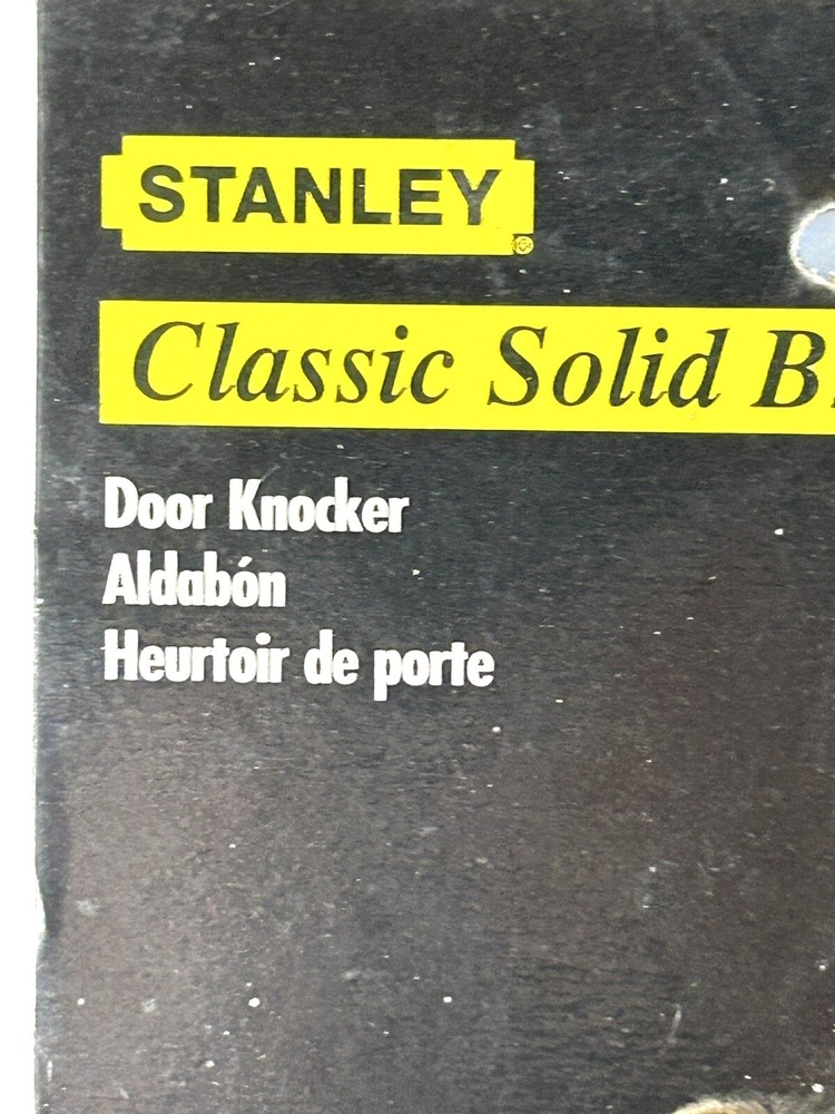 Stanley Classic Solid Brass Door Knocker. New. Sealed.