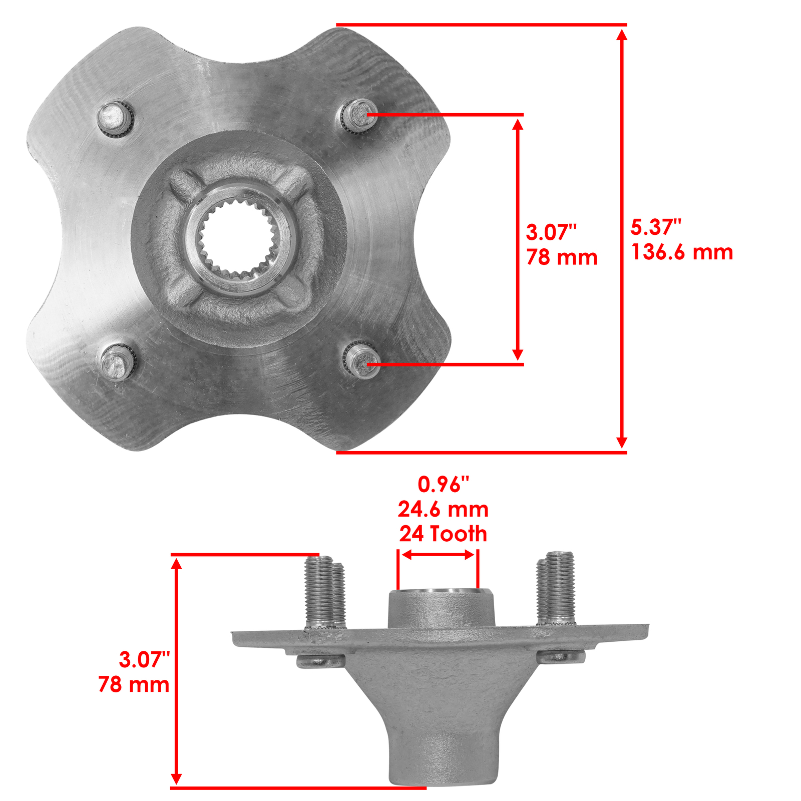 Rear Left Or Right Wheel Hub For Honda Fourtrax 300 TRX300FW 4X4 1993 1994-2000