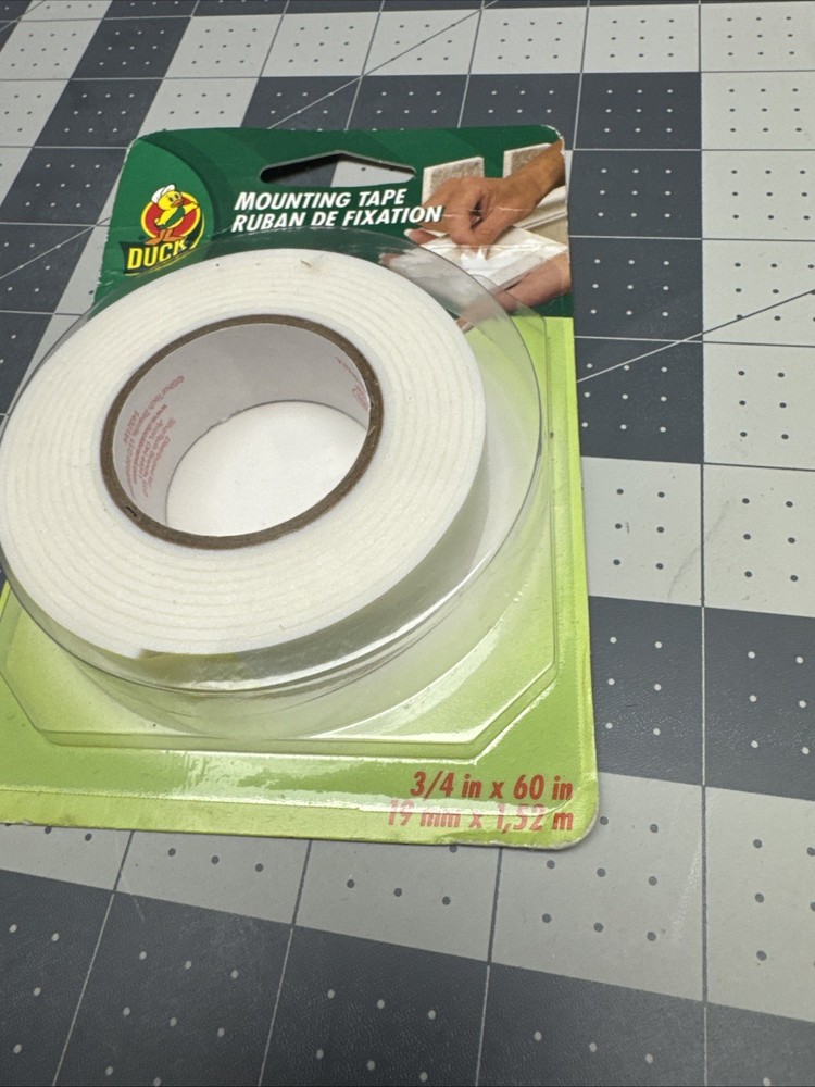 Duck® Permanent Mounting Tape, 3/4" x 60”, White