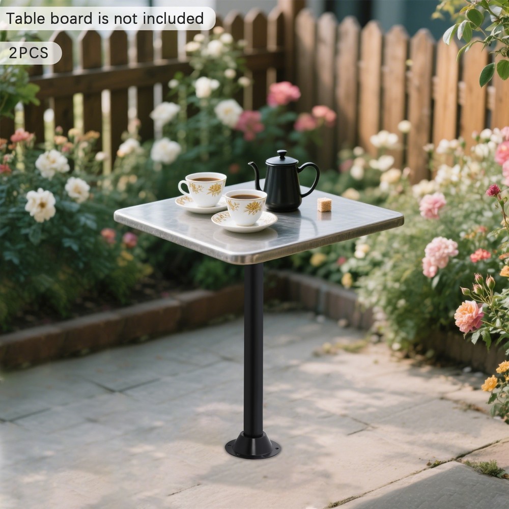 2* Compact RV Table Leg Table Leg W/ Pre-drilled Mounting Base Camper Table Leg