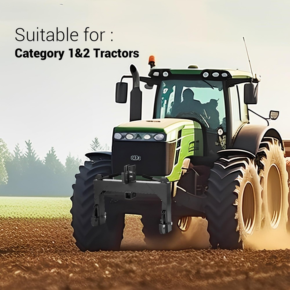 Ⓜ️3-Point Quick Hitch Adapter for Category 1 & 2 Tractors 2" Receiver 5-Level