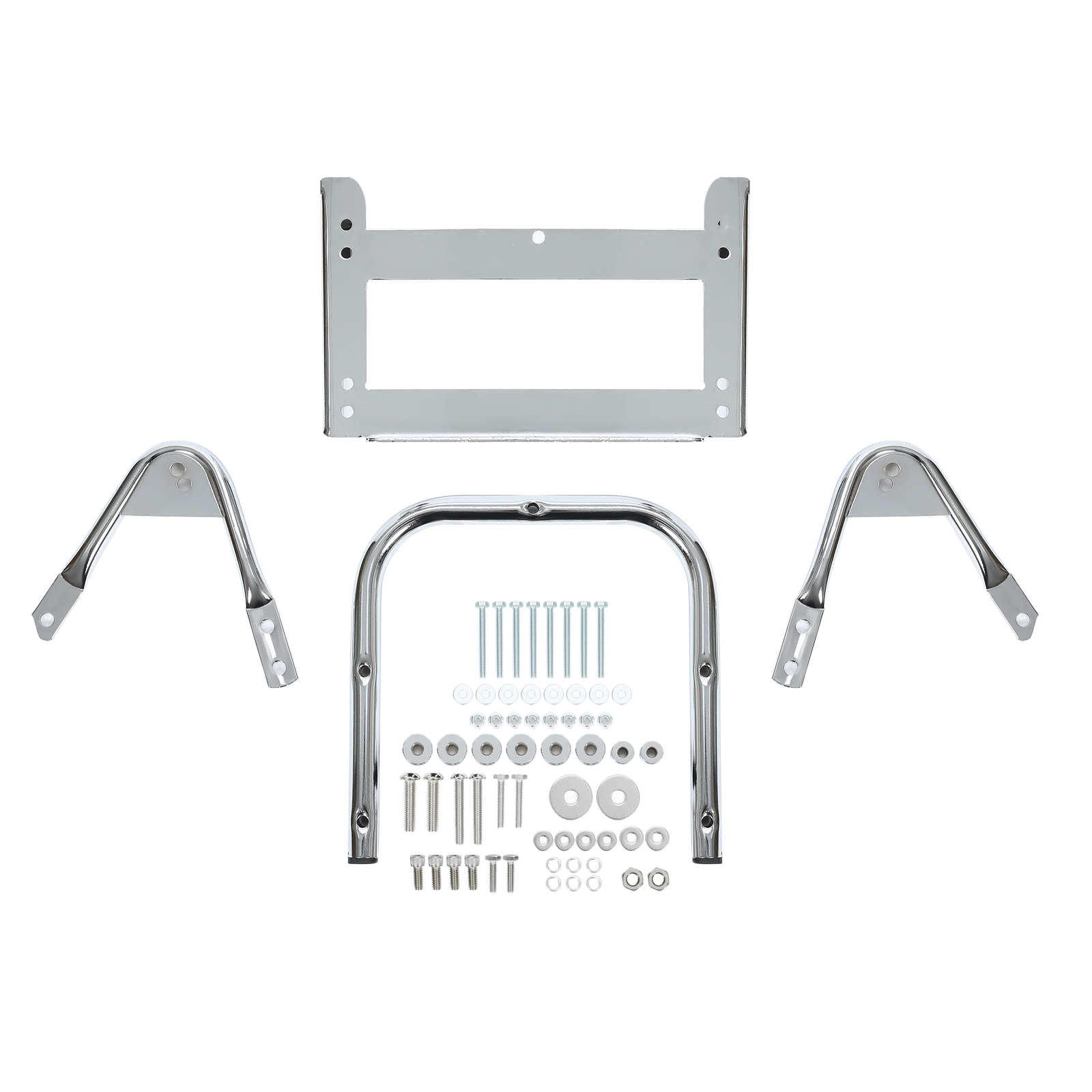 Detachable Two-Up Tour Pack Mount Luggage Rack +Docking For 97-08 Harley Touring