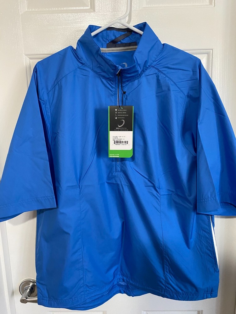 Zero Restriction Men's Cloud 1/4 Zip Half Sleeve Water Repellent Wind Jacket
