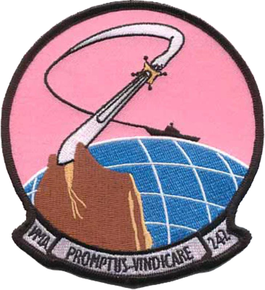 Marine Attack Squadron - VMA-242 Slashers Fixed Wing Squadron - USMC Patch - CLE