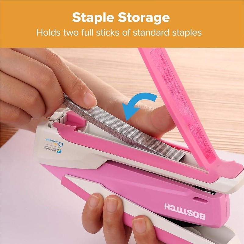 One Finger Stapler No Jam Technology Easy Stapling 20 Sheets Built In Remover US
