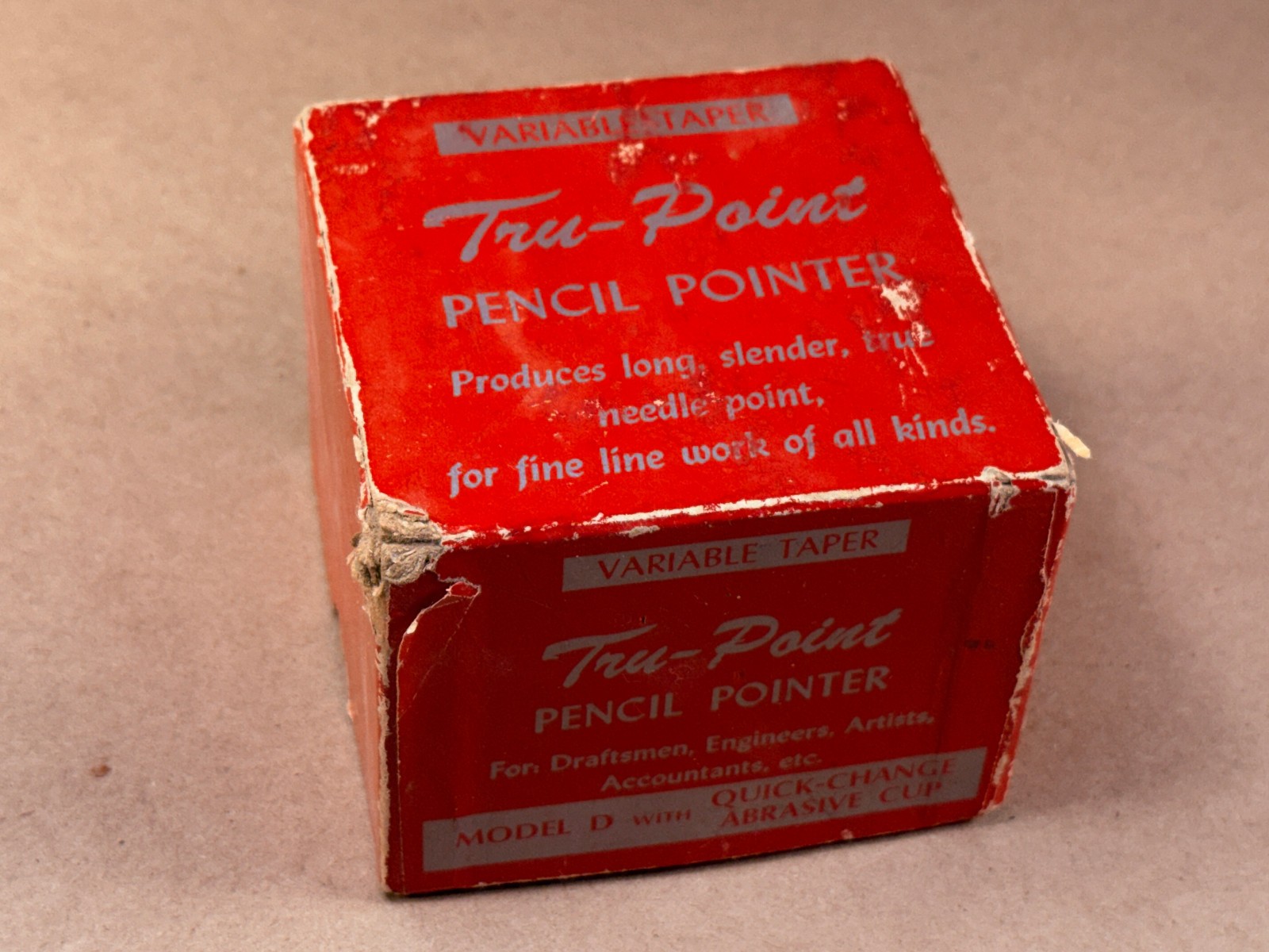 Tru-Point Pencil Pointer Variable Taper Model D in Original Box Made USA