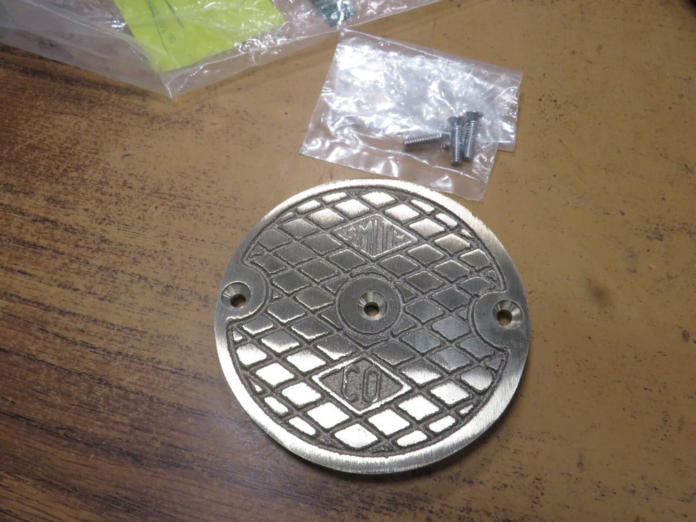 Smith Co. Brass 4" Floor Cleanout Cover