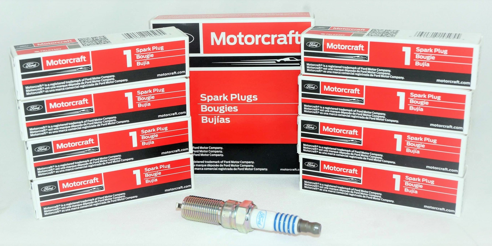 Set of 8 Genuine OEM Motorcraft SP589 CYFS12YT6 Spark Plug replaces SP520 SP520X