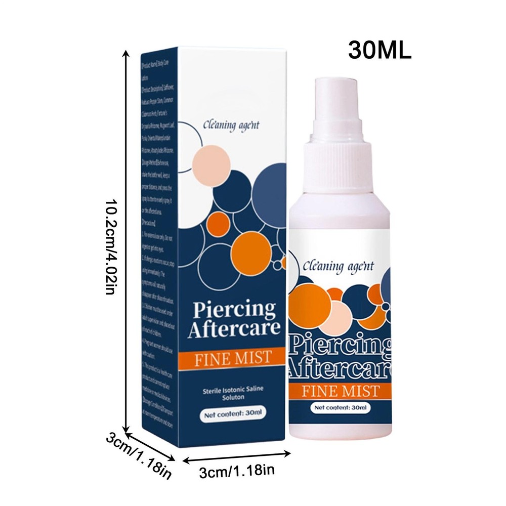Piercing Aftercare Spray 30ml Fine Mist Saline Solution For Piercing