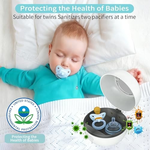 Portable Pacifier Sanitizer, UV Light Sanitizer Case for Pacifier, Type-C