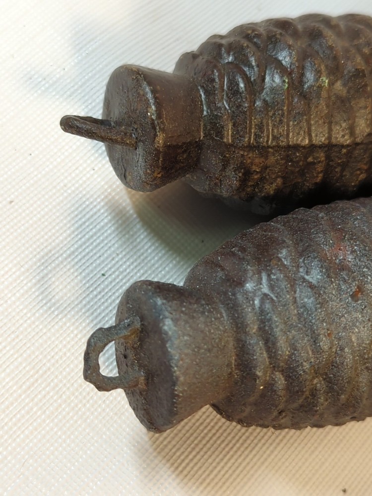 2 Cuckoo Clock Pine Cone Weights 2lb 10oz Each 7 x 2"