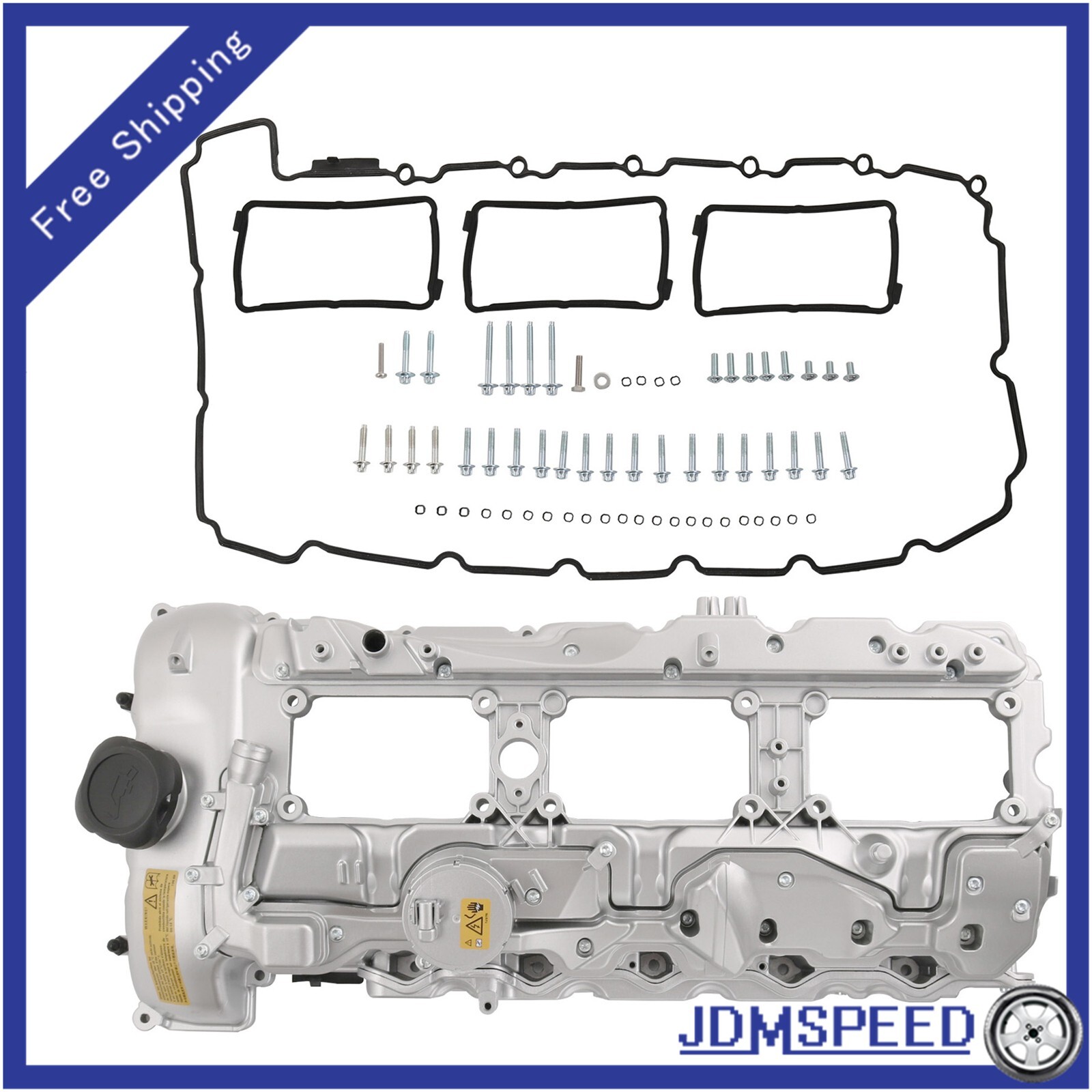 ALUMINUM Valve Cover w/ Gasket & Cap For BMW 135i 335i 535i 640i 740i X3 X5 N55