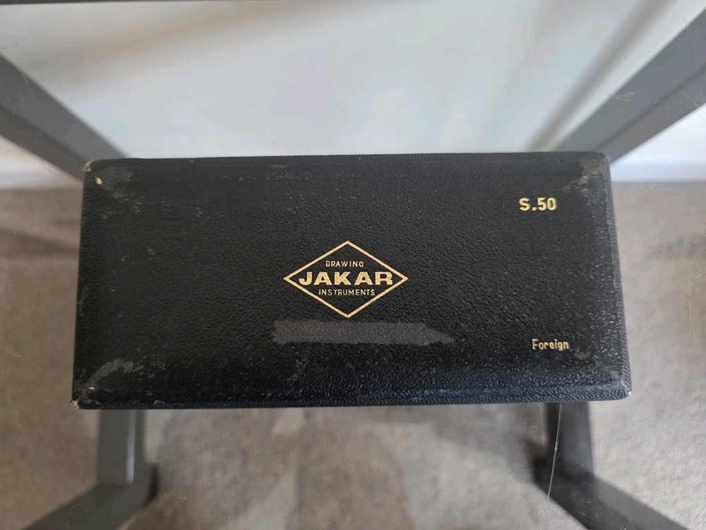 Vintage Jakar S.50 Technical Drawing Instruments Set Compass Drafting Case