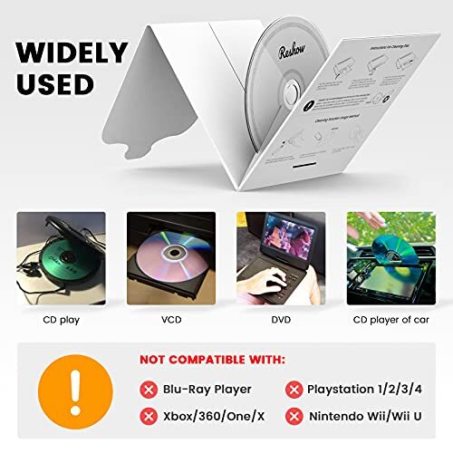 Laser Lens Disc Cleaning Kit for CD VCD DVD with Microfiber Cloth and Solution