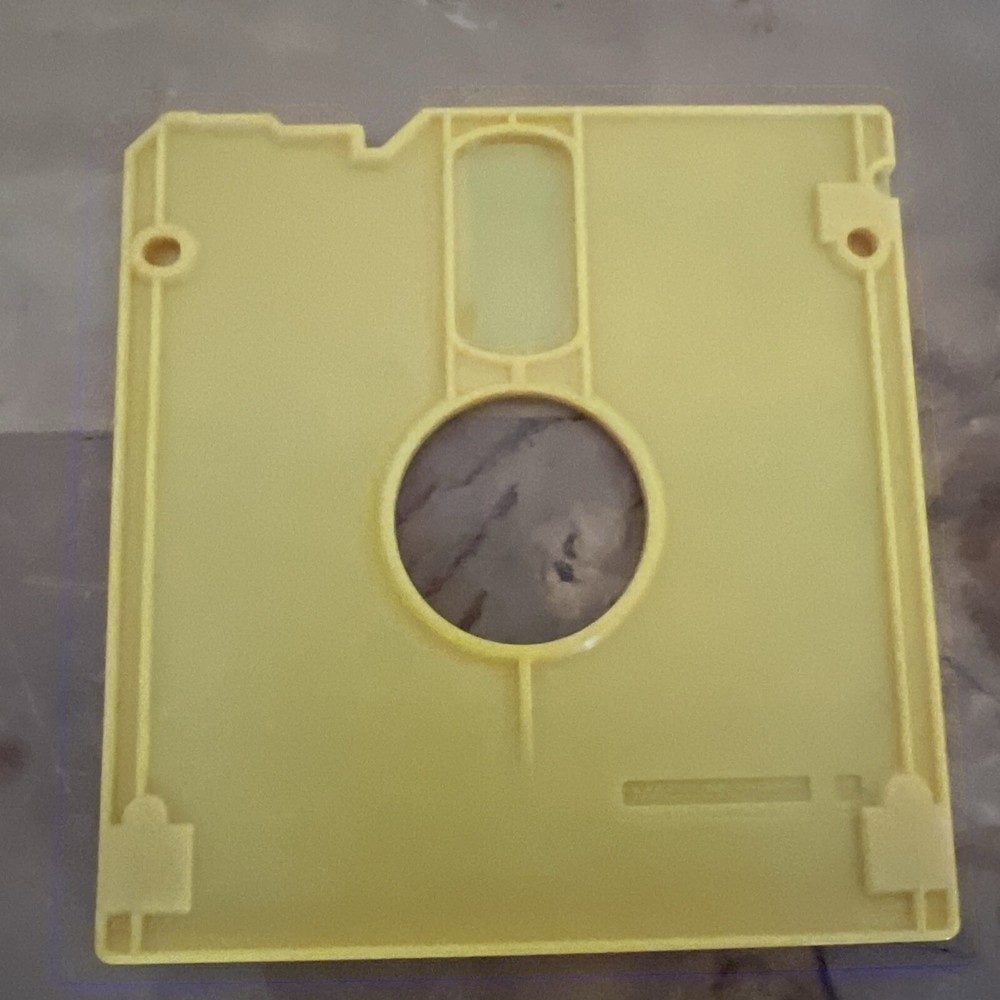 Vintage Apple Macintosh Plus - Yellow Floppy Drive Plastic Protector Disk
