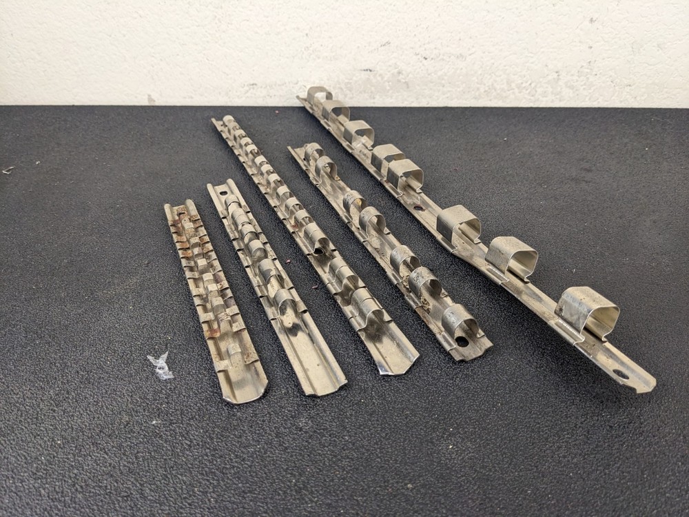 Mac Tools Metal Socket Rack Rail Lot USA