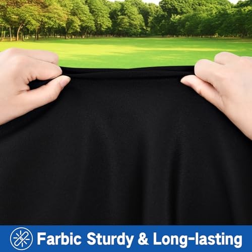 Rectangle Elastic Fitted Tablecloth, Windproof 48" x 24" (Rectangular) Black