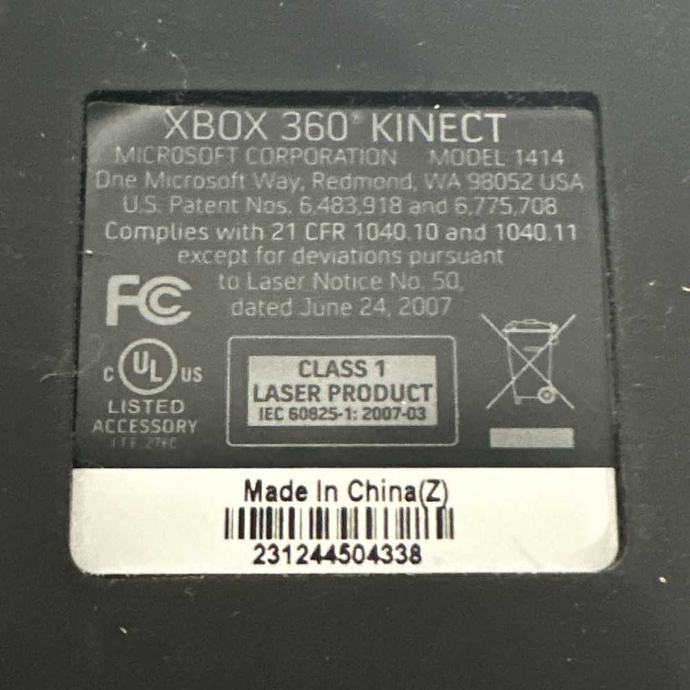 Genuine Microsoft XBOX 360 Kinect Sensor Bar Model 1414 Black