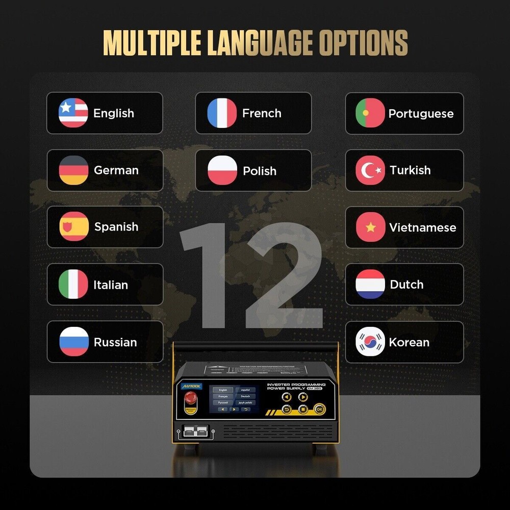 Programming ECU Emergency Power Supply Voltage Stabilizer Battey Charger Starter