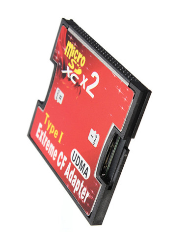 Dual PORT MICRO SD/SDXC TF TO COMPACT FLASH CF MEMORY CARD READER ADAPTER --US