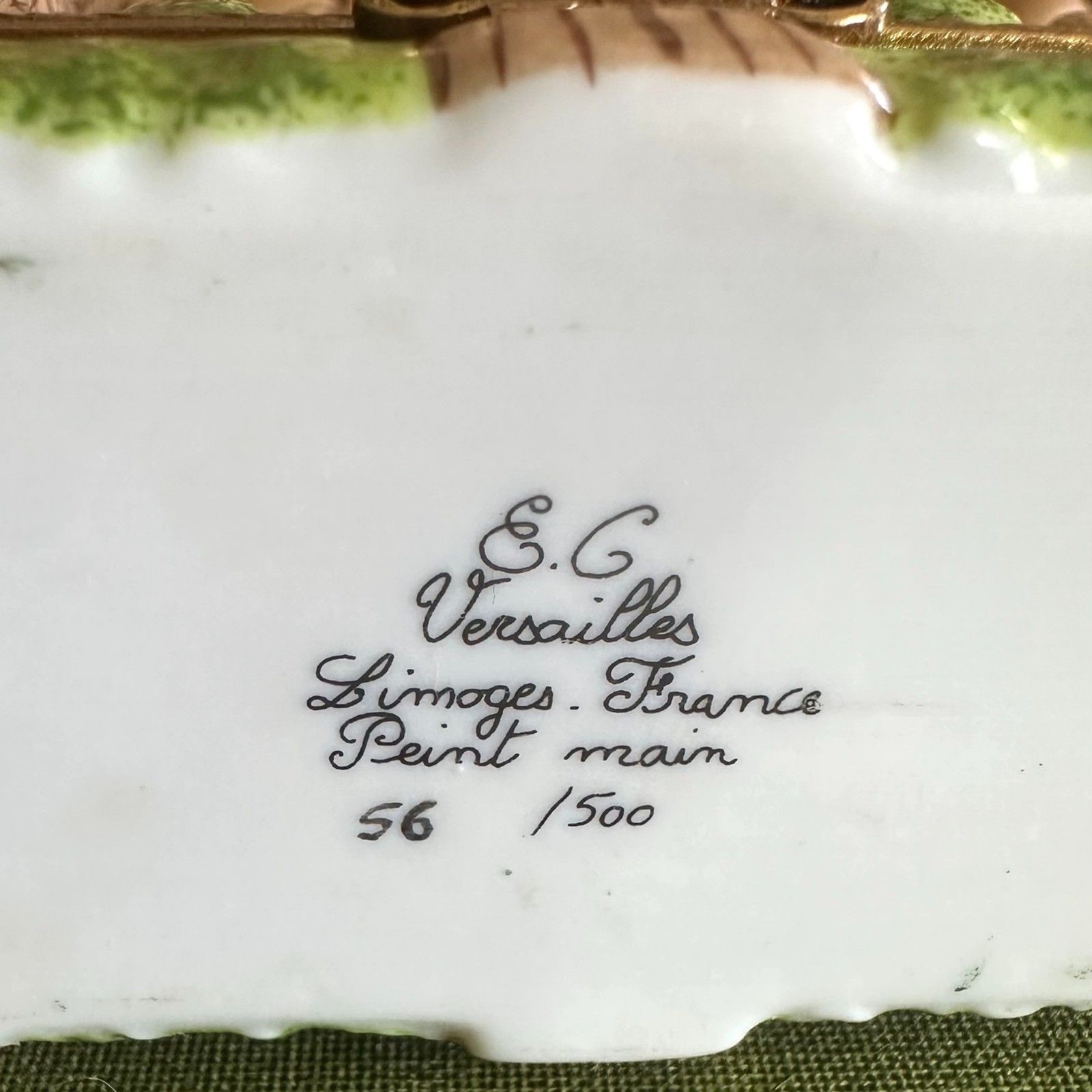 RARE Limoges Peint Main Notre Dame Trinket Box, Elda Creations, Limited Edition