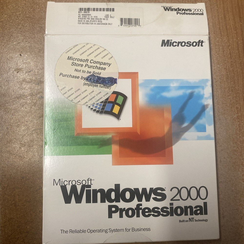 Microsoft Windows 2000 Professional Full Retail Complete