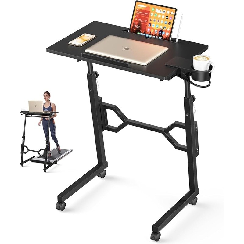 Adjustable Mobile Standing Desk Treadmill Ergonomic Height Rolling Workstation