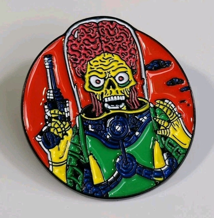 Cartoon Mars Attacks Martian  Lapel Pin