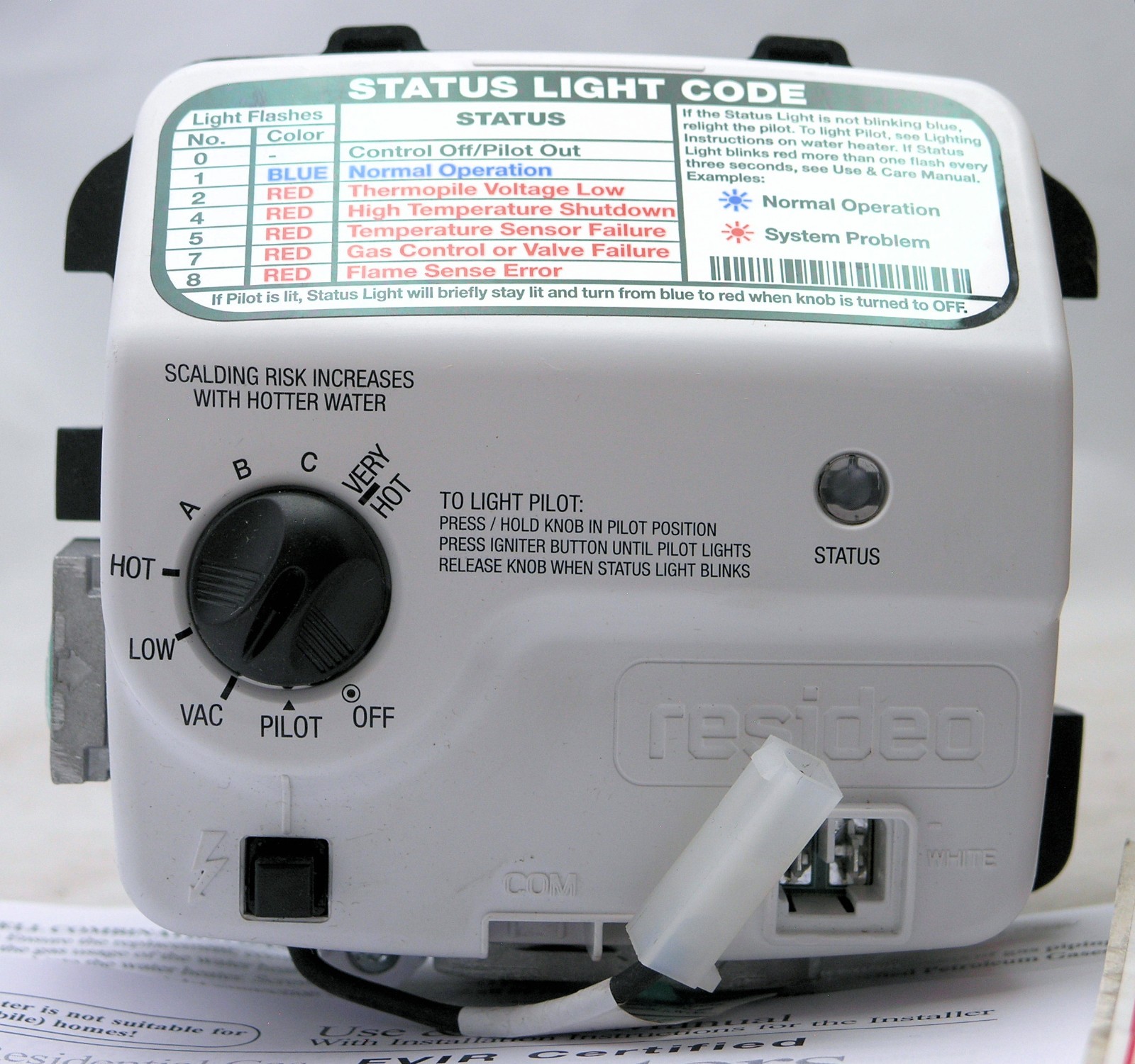 Rheem PROTECH Natural Gas Control Thermostat Replacement Kit SP21062A