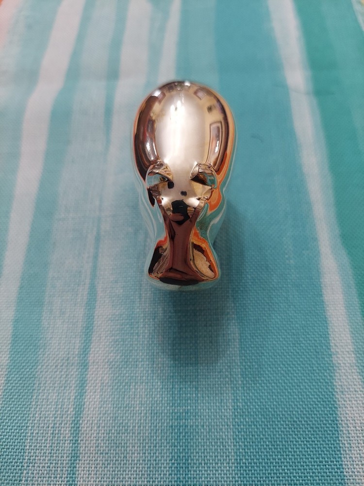 Dank Silver Plated Mid Century Modern Home Decorative Hippopotamus Paper Weight