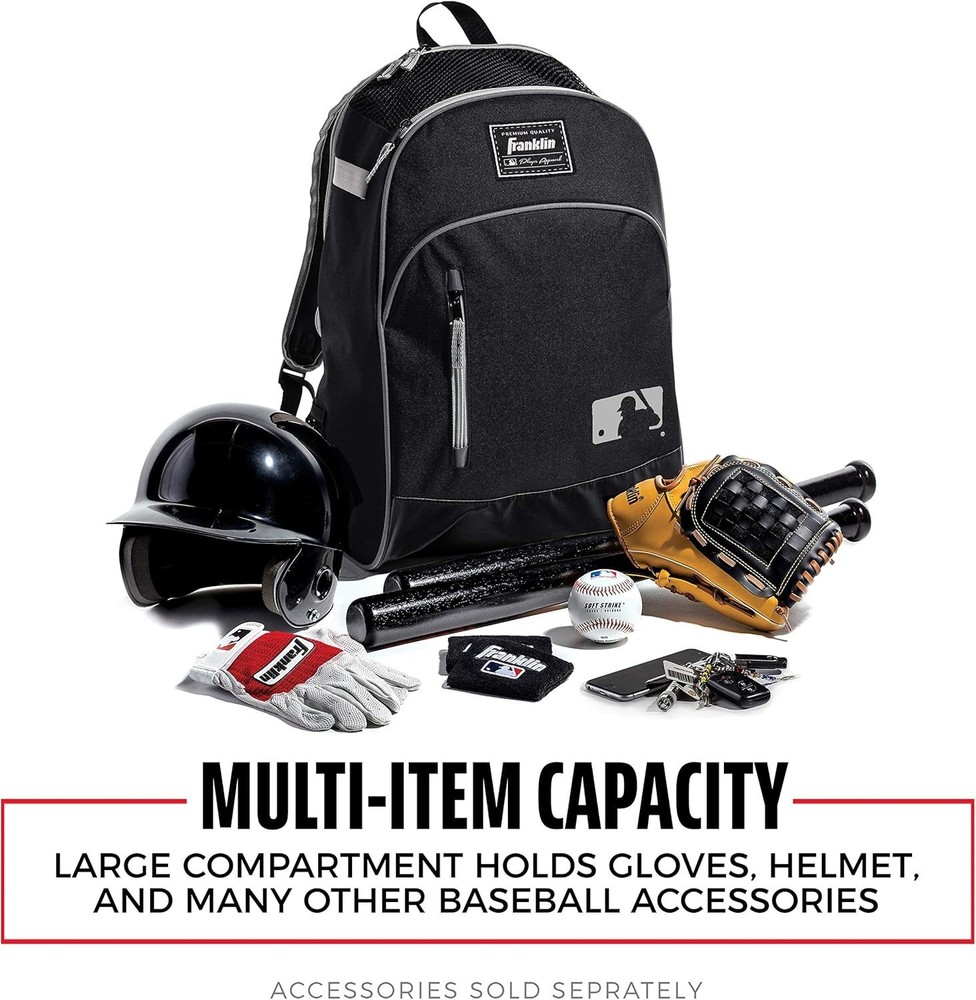 Child's MLB Baseball Bat Pack - Comfortable, Ventilated Backpack with Pockets