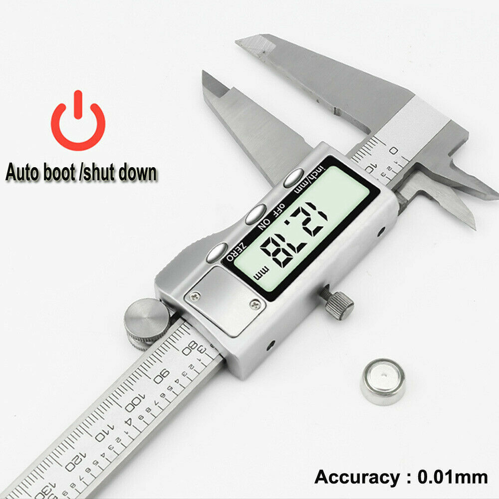 Digital Caliper Micrometer LCD Gauge Vernier Electronic Measuring Tool 6" 150mm