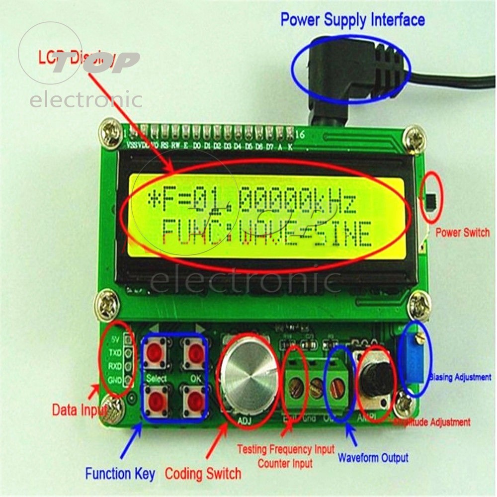 DDS Function Signal Generator Module Custom Arbitrary Waveform Sine Triangle