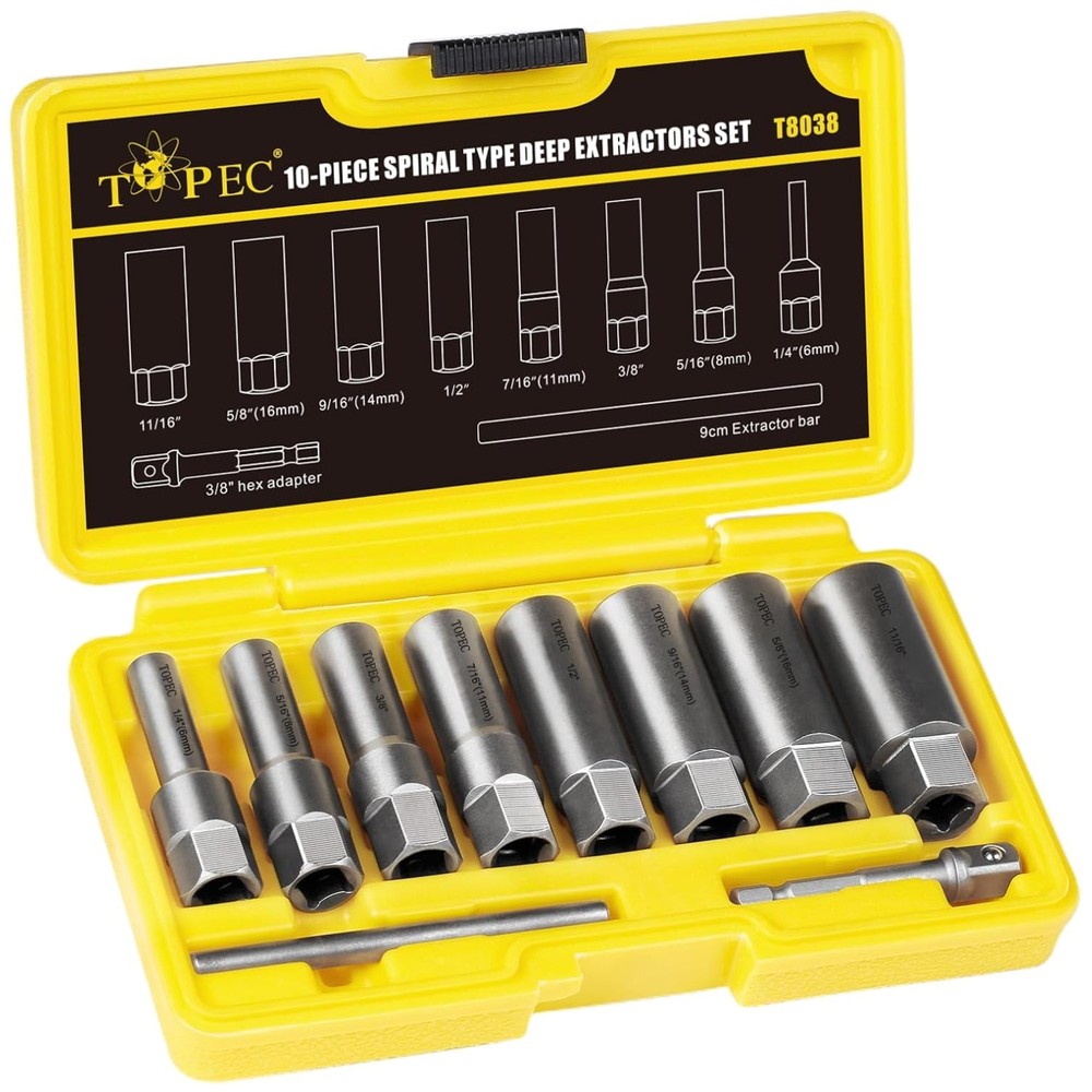 Professional 10-Piece Bolt Extractor Set