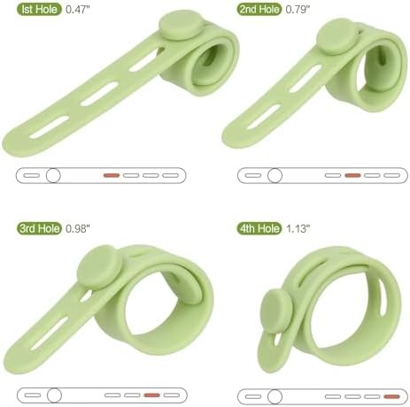 Silicone Cable Ties Reusable Washable Adjustable