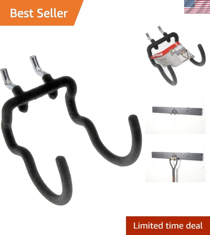 Versatile Double Utility Hook for Efficient Garage and Workspace Storage