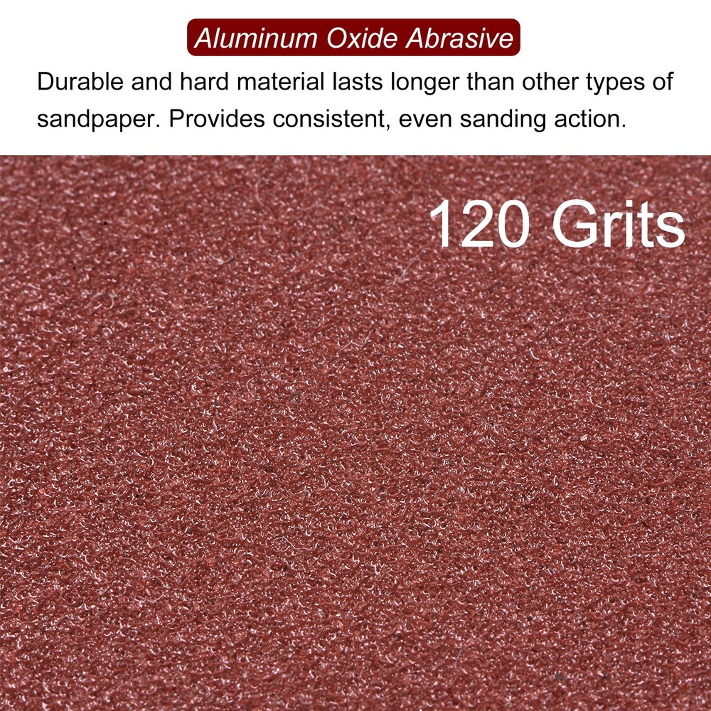 100pcs 120 Grits 80mm Aluminum Oxide Triangular Hook & Loop Sandpapers Pads