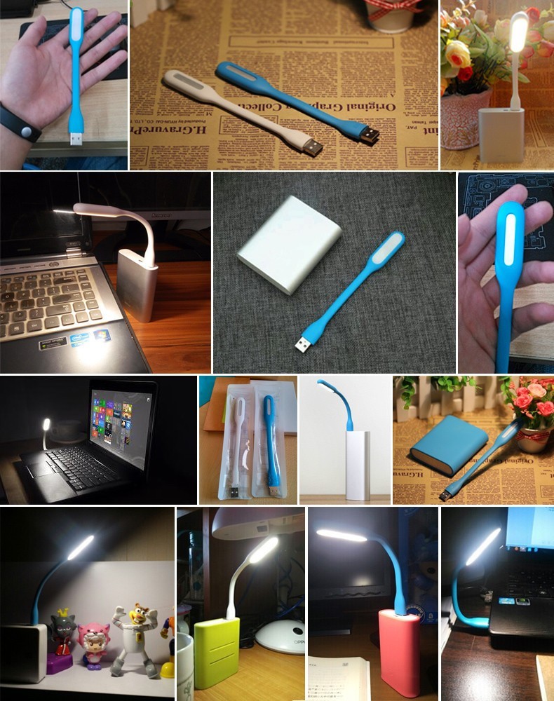 Purple Flexible USB LED Bright Light Lamp For Computer Laptop PC Reading #D15