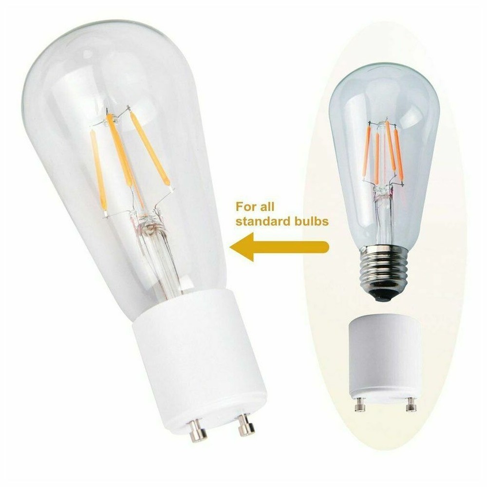 5PCS GU24 To E26/E27 LED Light Bulb Adapter Converter Standard Screw-in Socket