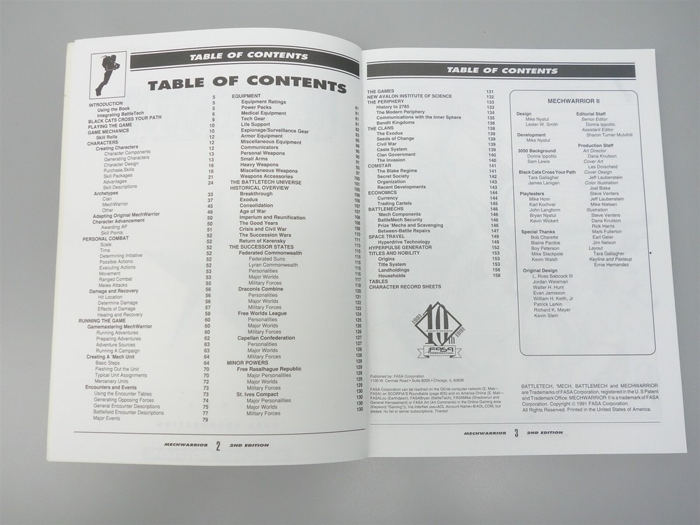 Mechwarrior - Battletech RPG: Second Edition Core Book