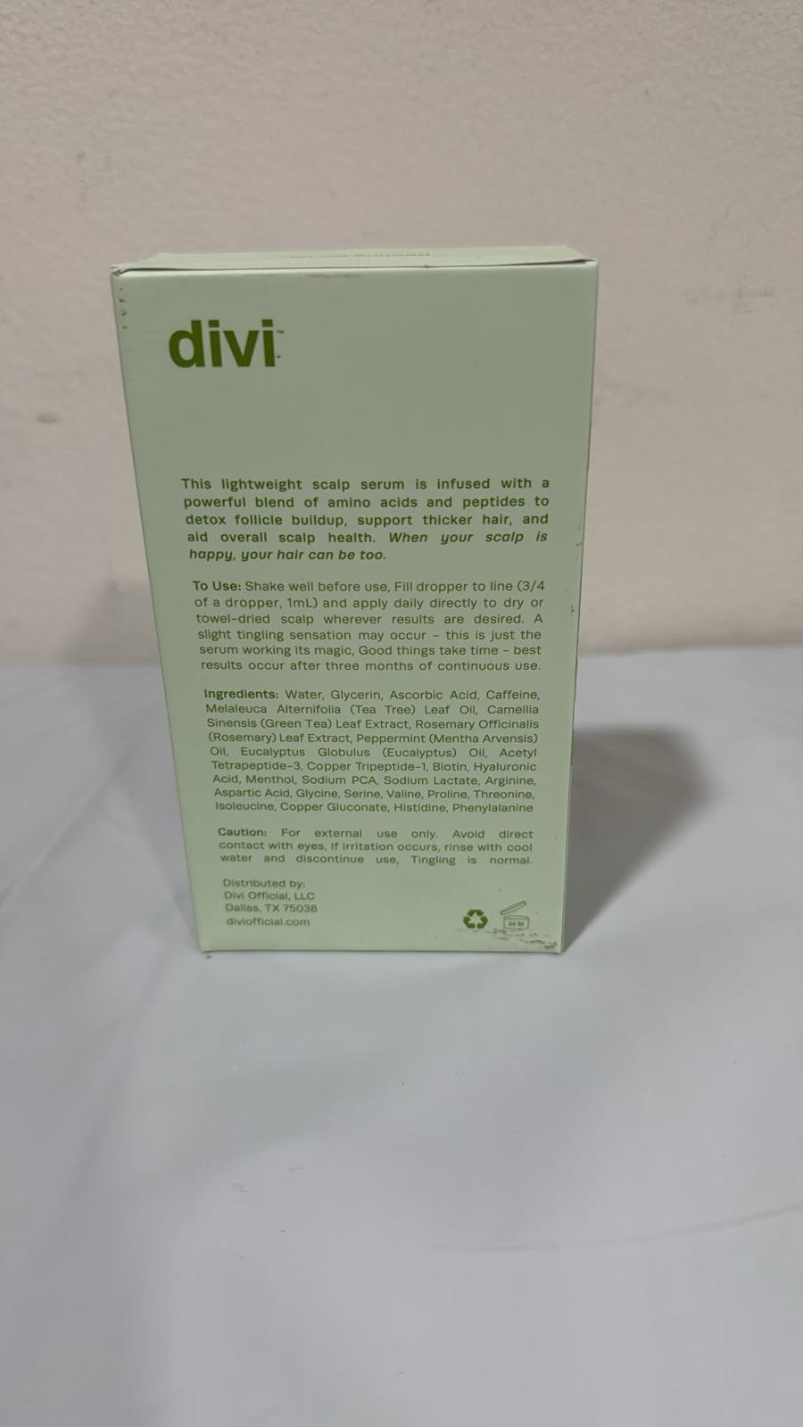 Divi Scalp Serum 1oz 30ml Revitalize Detoxify Thin Hair Treatment New Sealed