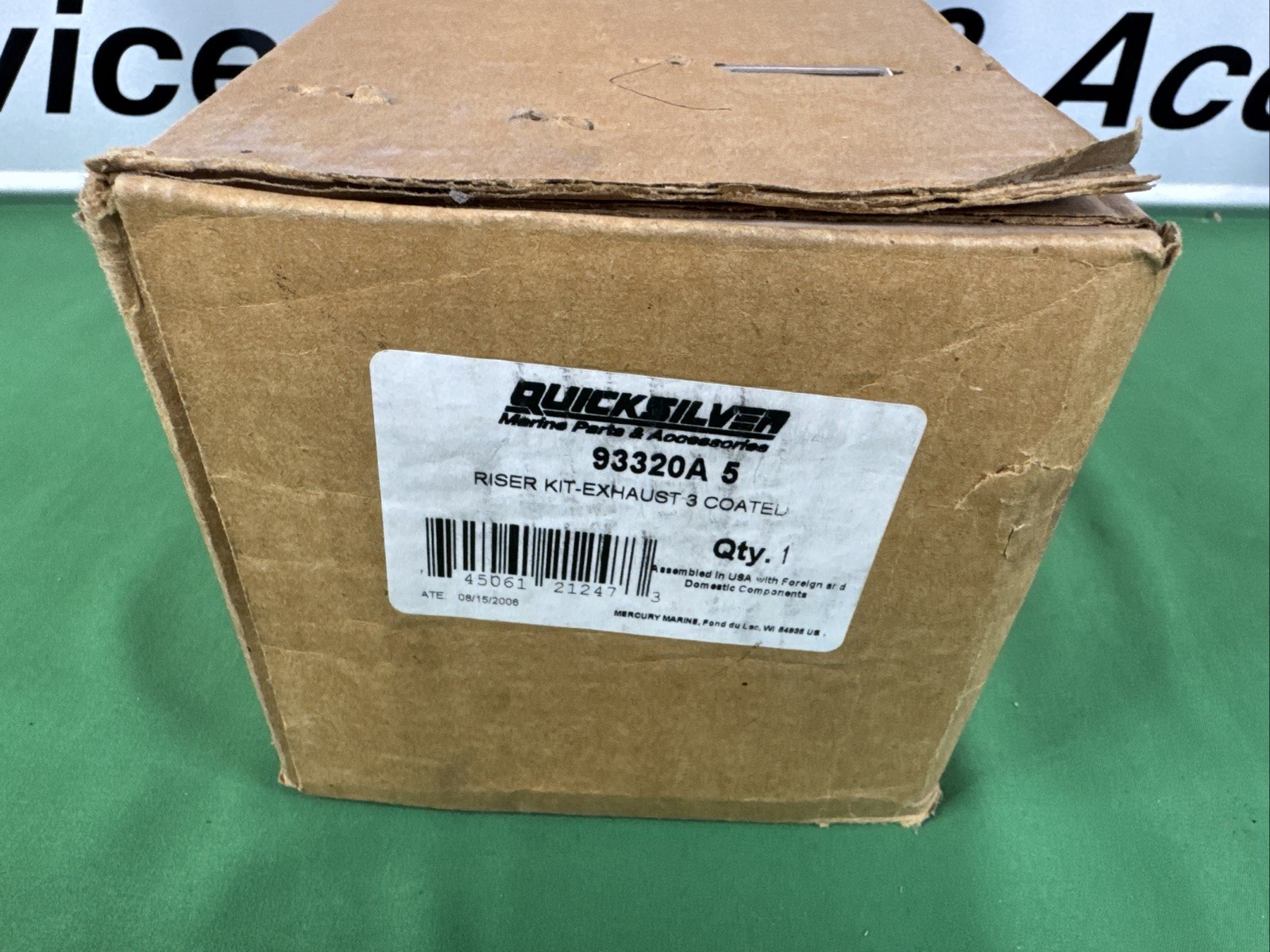 NOS OEM Mercury Marine MerCruiser Quicksilver 3" Exhaust Riser Kit 93320A 5
