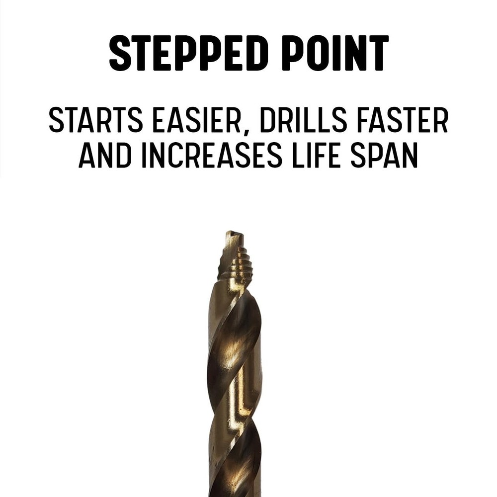 Versatile 5.00mm Cobalt Drill Bit for Fast, Smooth Drilling in Hard Metals
