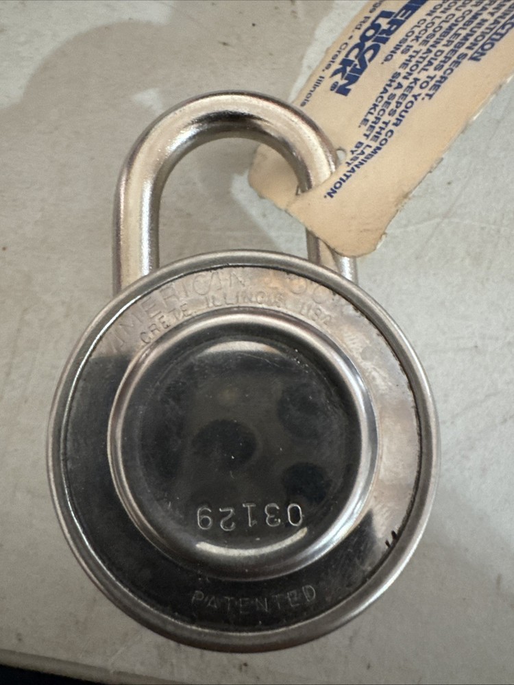 5 American Lock Combination Padlock Black Made In USA Combo