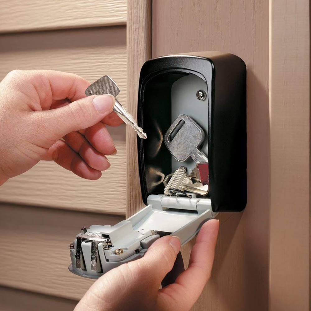 Waterproof Wall Mounted Key Lock Box Keys Storage Lock Box 4 Digits Codes USA