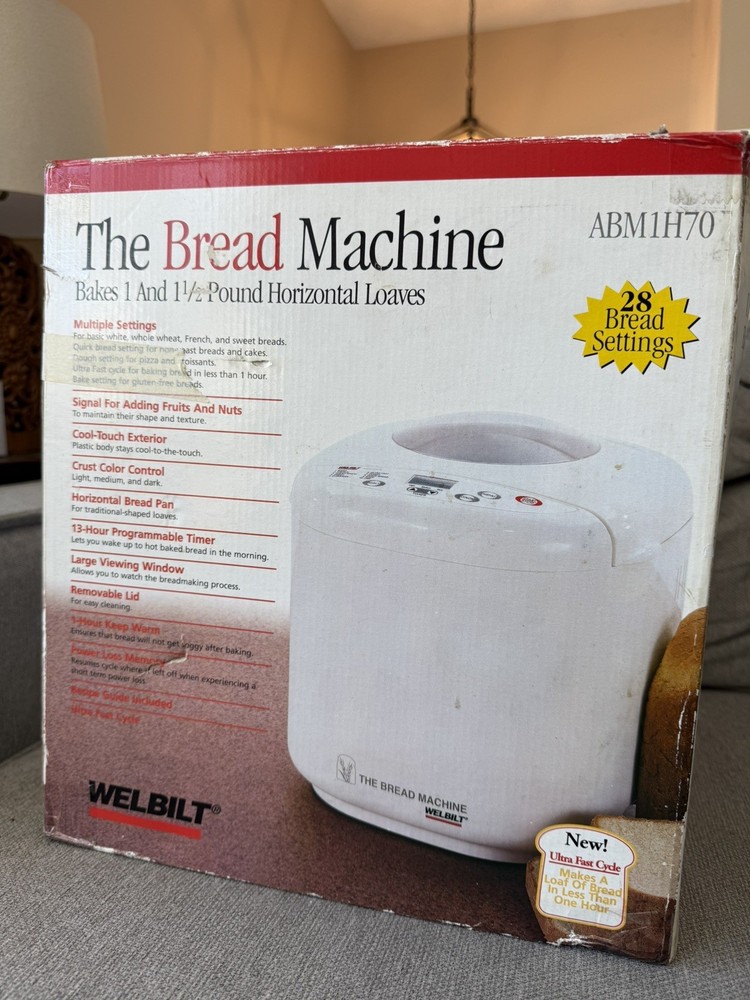 Welbilt Bread Machine, 1 - 1.5-pound horizontal loaves, 28 setting bread maker